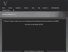 Tablet Screenshot of americancalibration.com